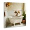 Stupell Industries Light Reading Dog Bath Canvas, design by Kim Allen